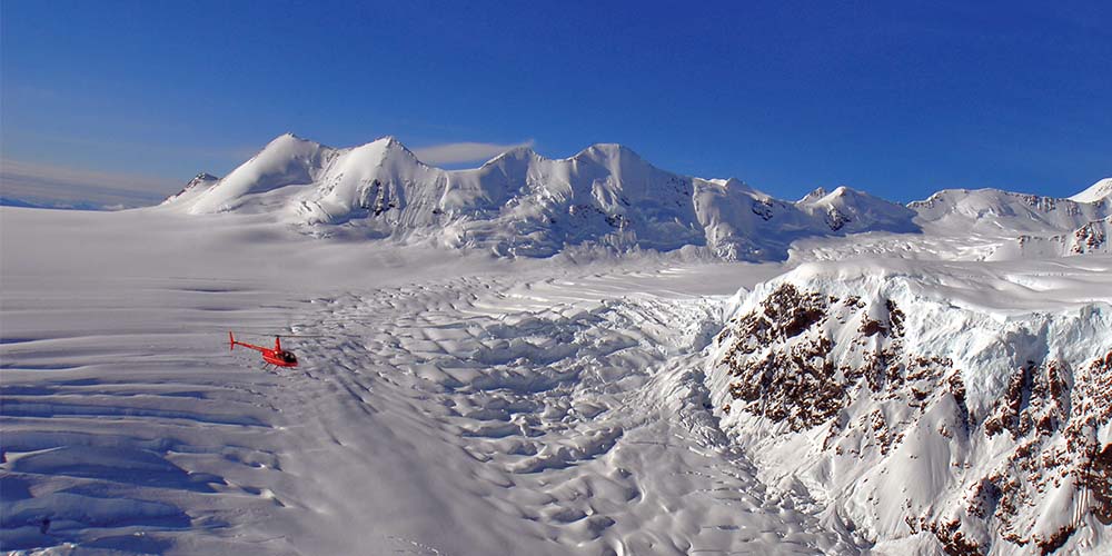 alaska helicopter tour over glacier